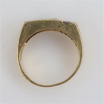 14kt Gold Black Stone Diamond Ring