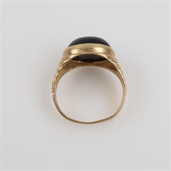 14kt Gold Black Stone Ring