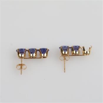 14kt Gold Blue Spinel Earrings