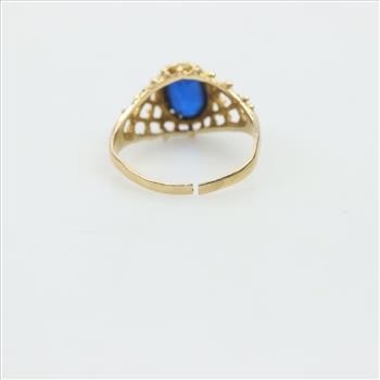 14kt Gold Blue Spinel Ring