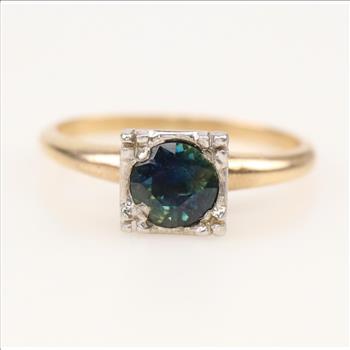 14kt Gold Blue Spinel Ring