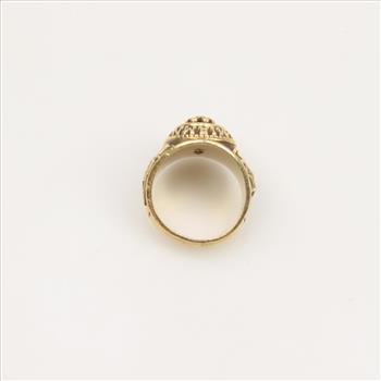 14kt Gold Blue Stone Class Ring