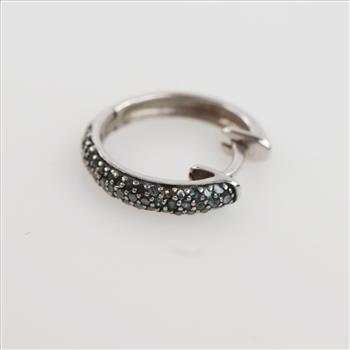14kt Gold Blue Stone Earring
