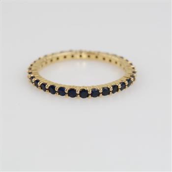 14kt Gold Blue Stone Eternity Band