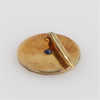 14kt Gold Blue Stone Pin