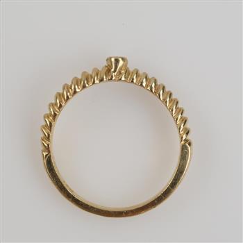14kt Gold Blue Stone Ring
