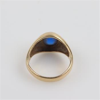 14kt Gold Blue Stone Ring