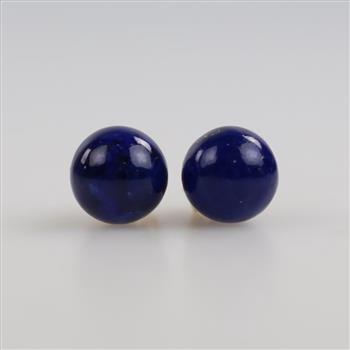 14kt Gold Blue Stone Stud Earrings