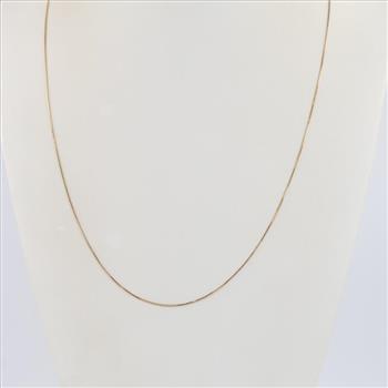 14kt Gold Box Chain Necklace