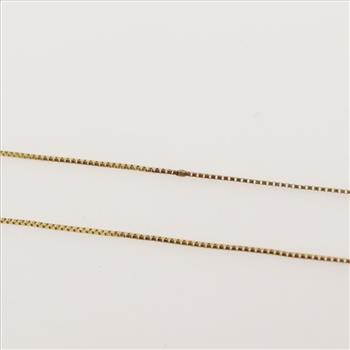 14kt Gold Box Chain Necklace