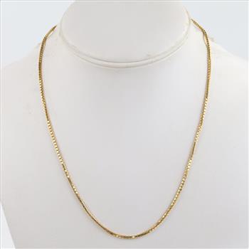 14kt Gold Box Chain Necklace