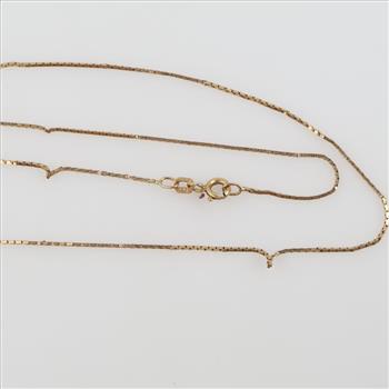 14kt Gold Box Chain Necklace
