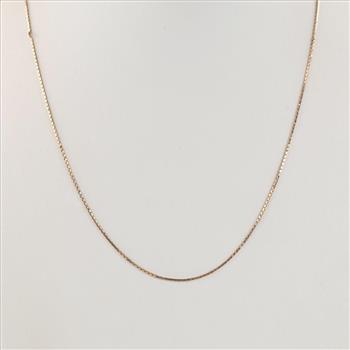 14kt Gold Box Chain Necklace