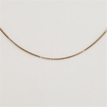 14kt Gold Box Chain Necklace