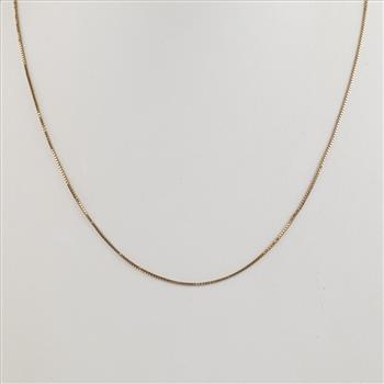 14kt Gold Box Chain Necklace