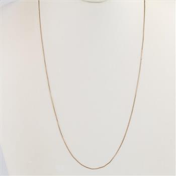 14kt Gold Box Chain Necklace