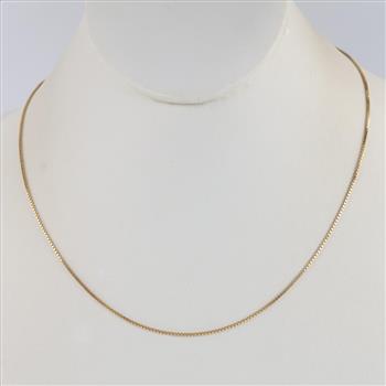 14kt Gold Box Chain Necklace