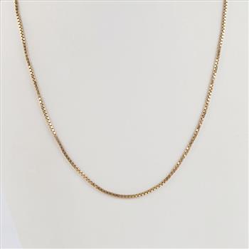 14kt Gold Box Chain Necklace