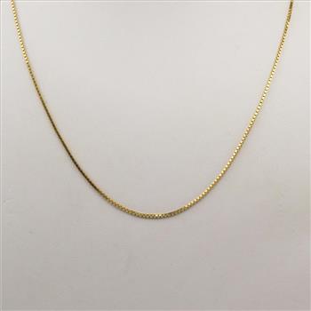 14kt Gold Box Link Chain Necklace