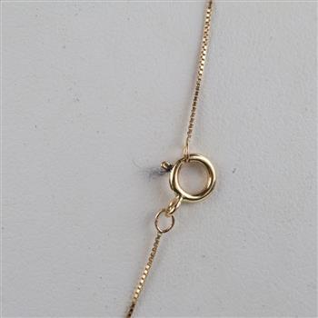 14kt Gold Box Link Necklace