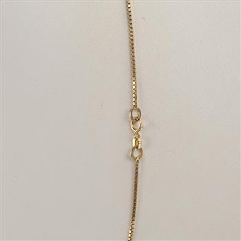 14kt Gold Box Link Necklace