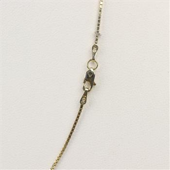 14kt Gold Box Link Necklace