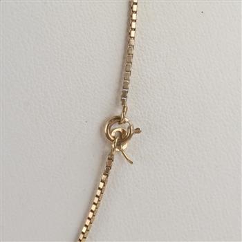 14kt Gold Box Link Necklace