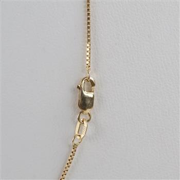 14kt Gold Box Link Necklace