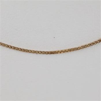 14kt Gold Box Link Necklace