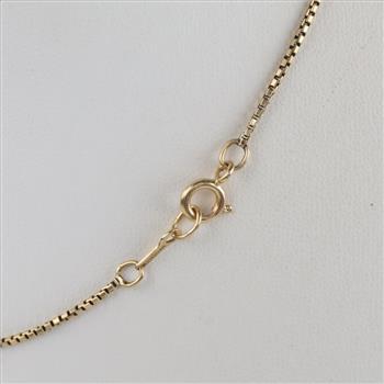 14kt Gold Box Link Necklace