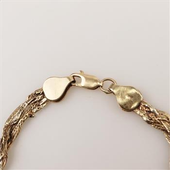 14kt Gold Braided Bracelet