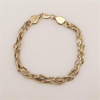 14kt Gold Braided Bracelet