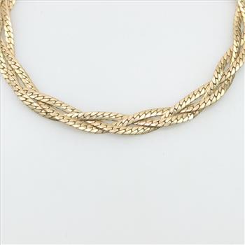 14kt Gold Braided Bracelet