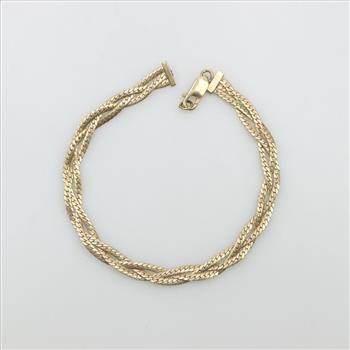 14kt Gold Braided Bracelet