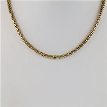 14kt Gold Braided Hollow Chain Necklace