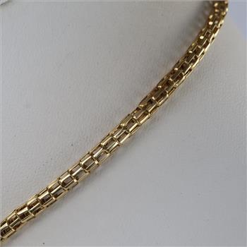 14kt Gold Braided Hollow Chain Necklace