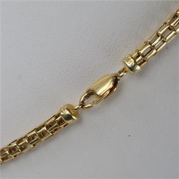 14kt Gold Braided Hollow Chain Necklace