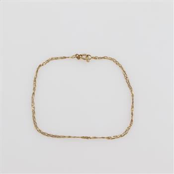 14kt Gold Braided Serpentine Chain Bracelet