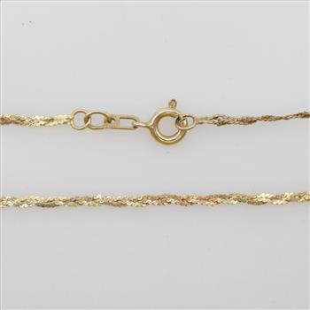 14kt Gold Braided Serpentine Chain Bracelet