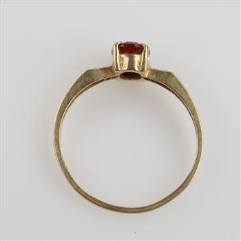 14kt Gold Brown Stone Diamond Accent Ring