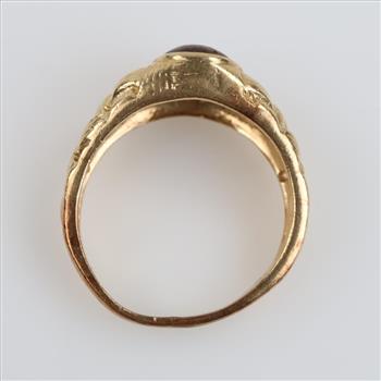 14kt Gold Brown Stone Openwork Ring