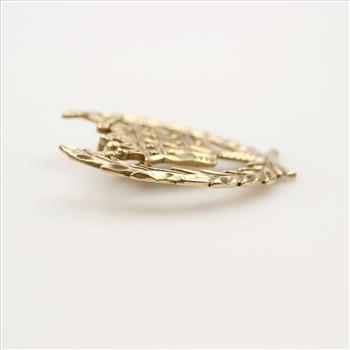 14kt Gold Cadillac Logo Pendant