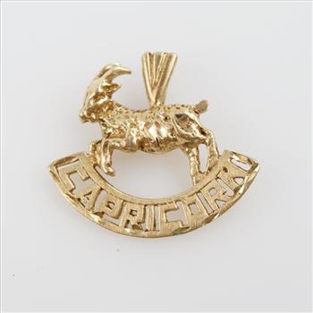14kt Gold Capricorn Pendant