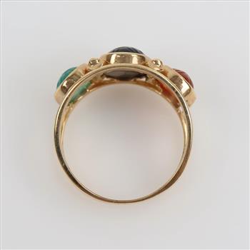 14kt Gold Chalcedony Scarab Design Ring