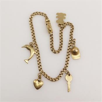 14kt Gold Charm Bracelet