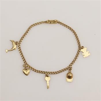 14kt Gold Charm Bracelet