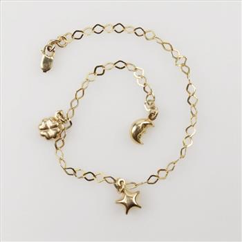 14kt Gold Charm Bracelet