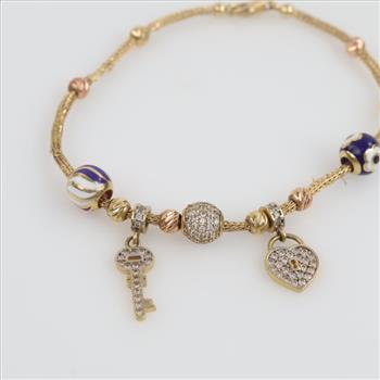 14kt Gold Charm Bracelet