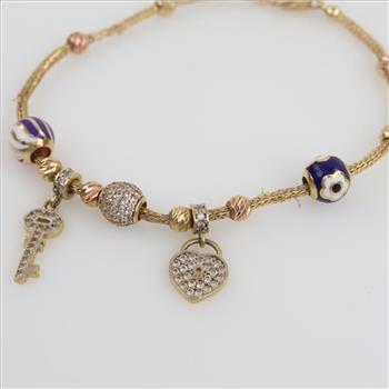 14kt Gold Charm Bracelet