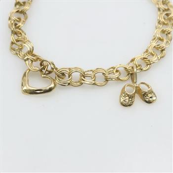 14kt Gold Charm Bracelet